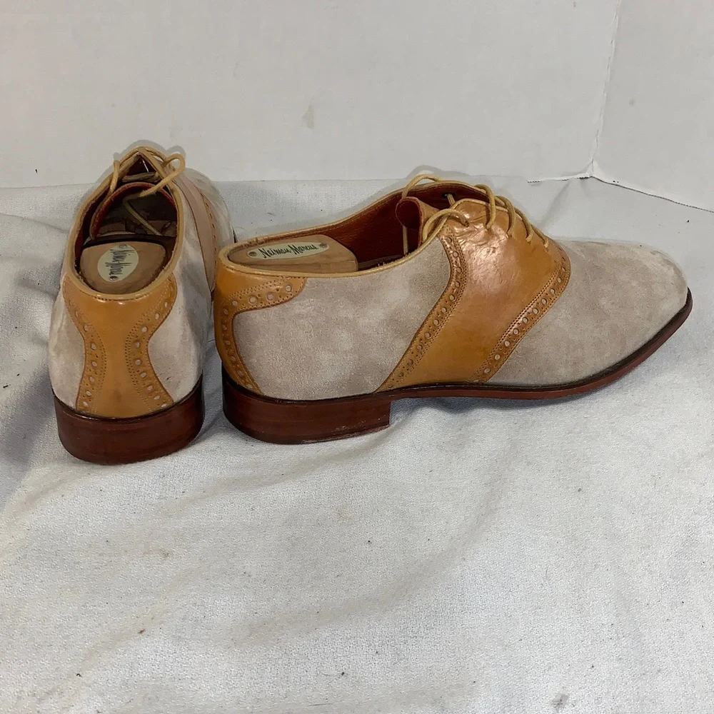 Men's Florsheim  by Duckie BrownTwo-Tone Brown /Tan and Beige Suede Saddle Shoe